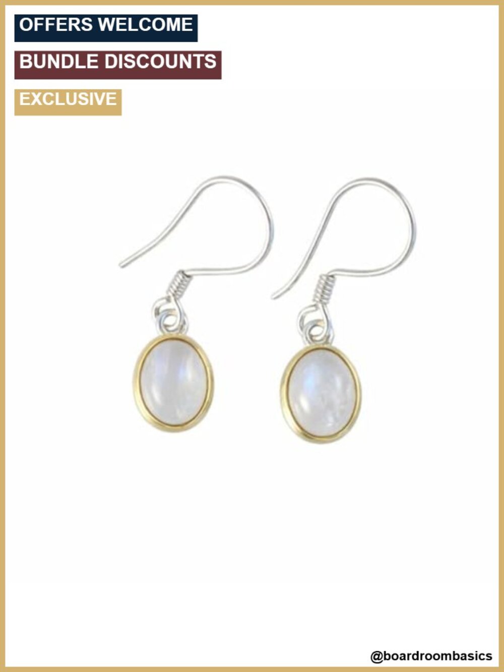 925 Sterling Silver Moonstone Dangle Earrings for Women June Birthstone